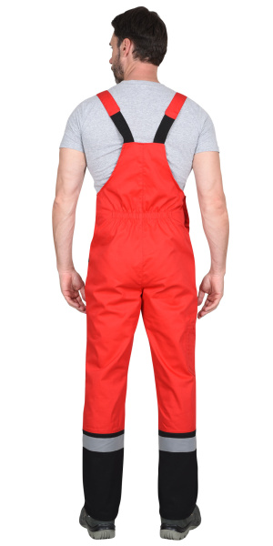 Костюм "СИРИУС-МАСТЕР" летний: куртка кор., п/комб., красный с черным