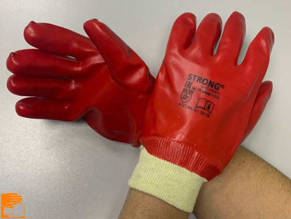 Перчатки "Гранат" х/б с полным ПВХ-покрытием