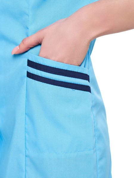 Костюм женский "Сфера" св-голубой с т-синим