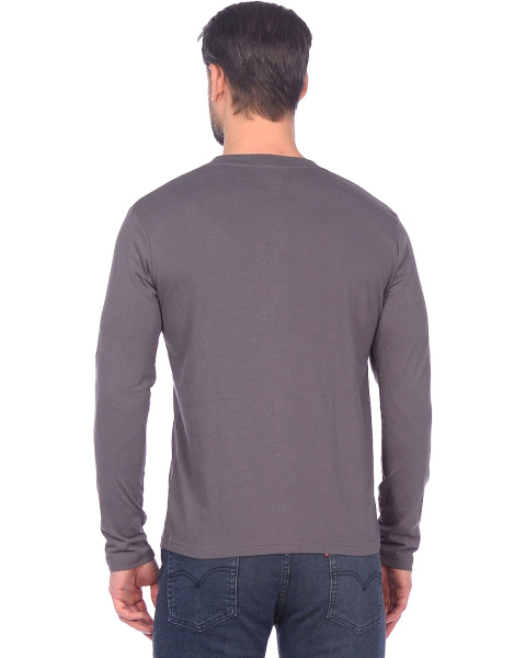 Футболка длинные рукава серая 160г/м2, (М-63) (ЧЗ)