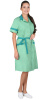 Халат "КЛАССИКА" женский, мятный с темно-зеленым (ЧЗ)