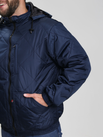 Куртка демисезонная Бомбер-Люкс (тк.Дюспо), т.синий (ЧЗ)