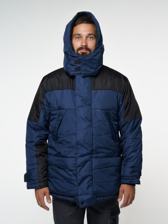 Куртка "ЕВРОПА" дл.,синяя с чёрным (ЧЗ)