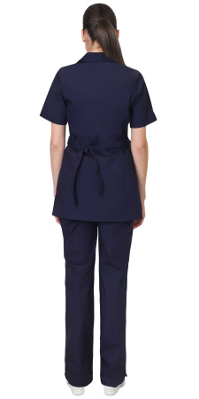 Костюм "ЛИРА" женский: блуза, брюки темно-синий (ЧЗ)