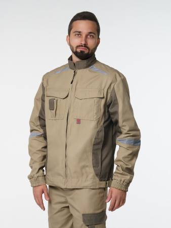 Куртка рабочая мужская №116 цвет бежевый, хаки,  ткань Канвас