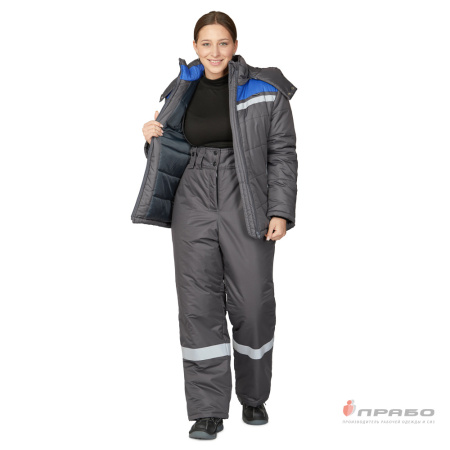 Брюки женские утеплённые "Онега" серые