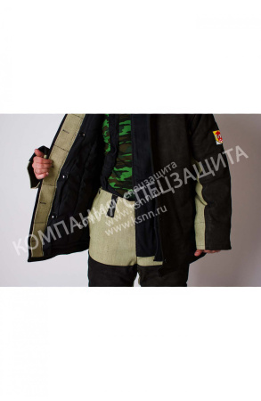Костюм сварщика брезентовый со спилком, утепленный Арт.КС21ОТ