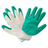 Перчатки х/б с латексным покрытием, зеленые