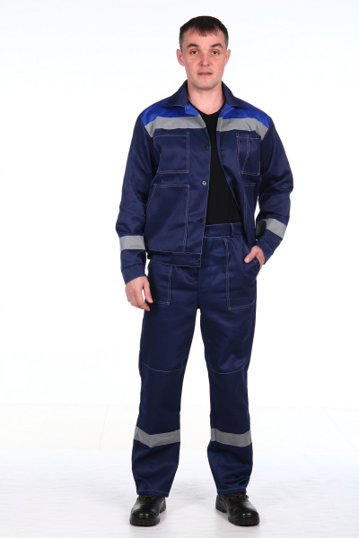 Костюм Легионер-К, летний, куртка. брюки, т.синий с васильковым с СОП КОСЛ 050