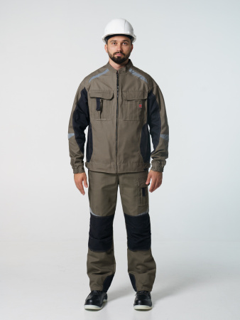 Брюки рабочие мужские №116 хаки, черный ткань Канвас СОП