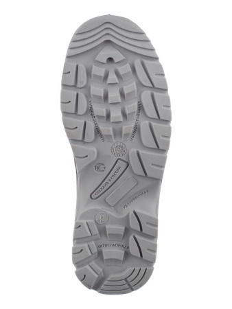 Полуботинки ВЕКТОР ПУ/ТПУ, мет.подносок, текстиль, цвет: черный/серый