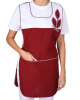 Фартук-сарафан "ВЕСНА"  бордовый с белым
