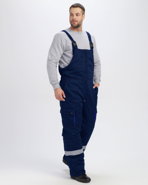 Костюм зимний Нейч-2 Премиум СОП (тк.Смесовая,240) п/к, т.синий/васильковый