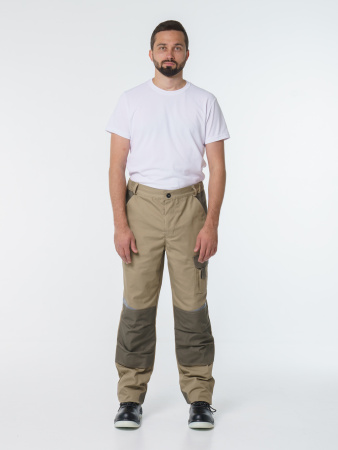 Брюки рабочие мужские №116 бежевый, хаки, СОП ткань Канвас