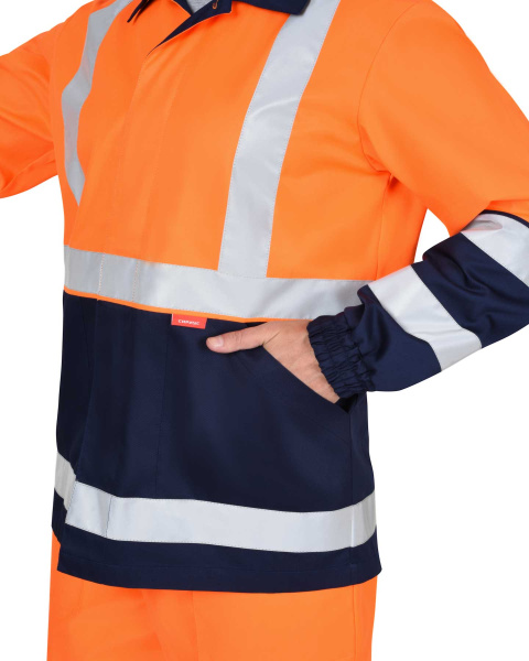 Костюм "Терминал-3-РОСС" куртка, п/к оранжевая с темно-синим