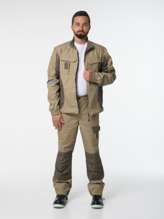 Брюки рабочие мужские №116 бежевый, хаки, СОП ткань Канвас