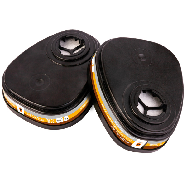 6542 Фильтр противогазовый Jeta Safety для защиты от органических, неорганических, кислых газов класса A1B1E1, в упаковке 2 шт