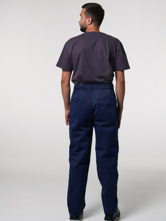 Костюм рабочий мужской №113 (куртка, брюки) темно-синий с васильковым (ЧЗ)