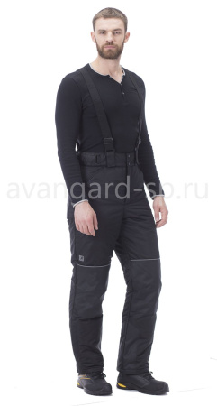 Брюки зимние "Анверс" тк. Таслан, черные Авангард