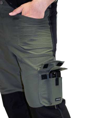 Костюм "ТРИТОН" куртка, брюки хаки с черным тк.Кошачий глаз (ЧЗ)