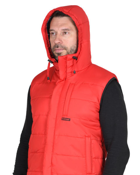 Жилет "Зодиак" красный с флисовой подкладкой (ЧЗ) тк. Дюспо