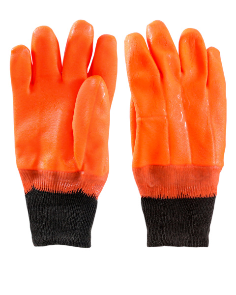 Перчатки утепленные "ВИНТЕРЛЕ Оранж" ПВХ,матовая поверхность, утепл. х/б тканью с начесом,уп72п