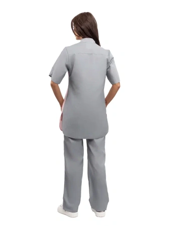 Костюм женский "Октава" серый с розовым (ЧЗ)